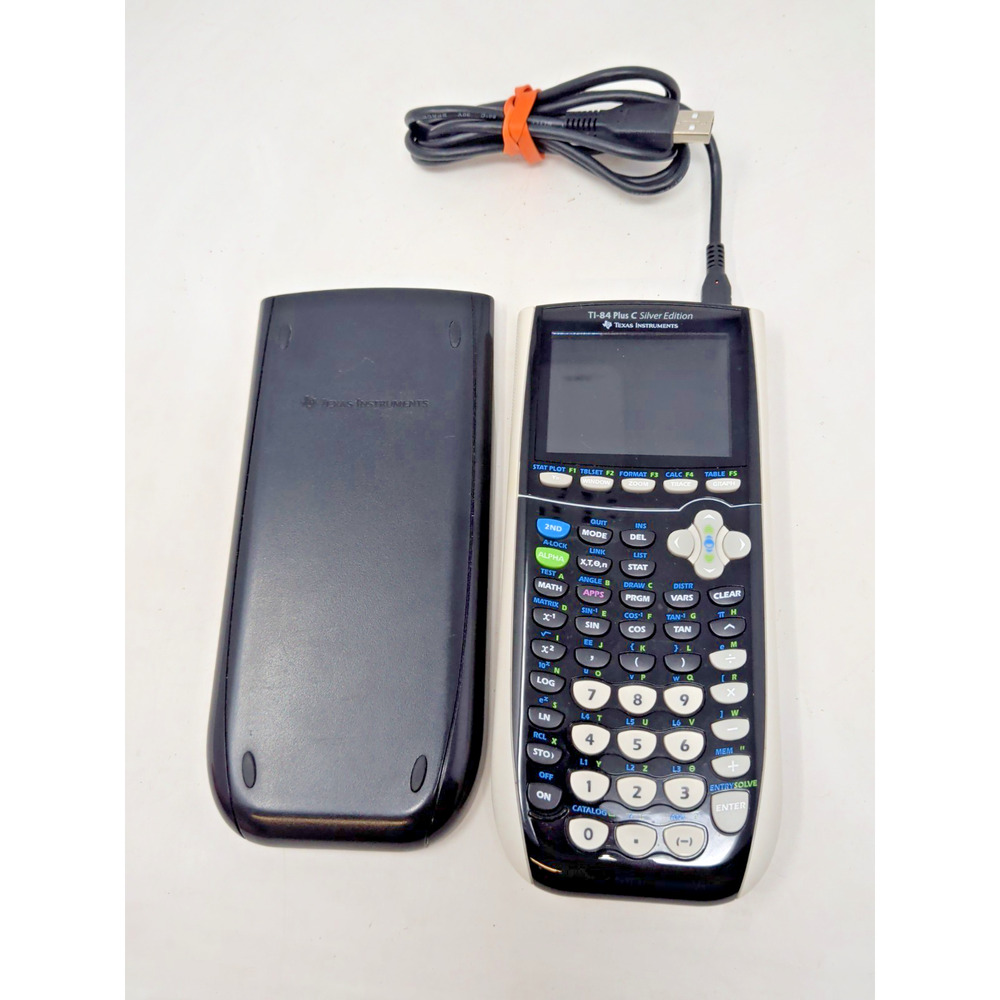 Texas Instruments TI-84 Plus C Silver Edition Graphing Calculator - W/ Cord - Picture 2 of 3